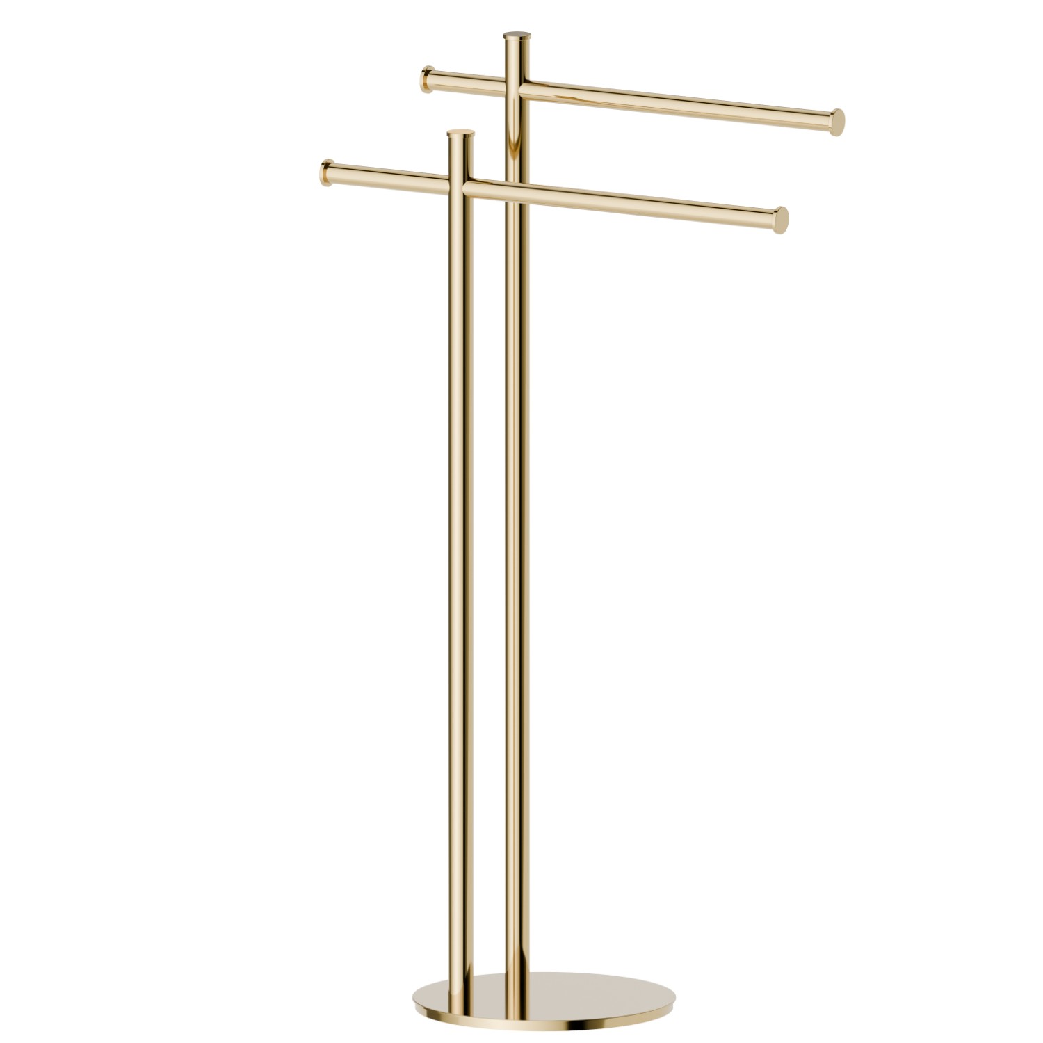 Porte-serviettes sur pied - finition PVD Glossy Gold