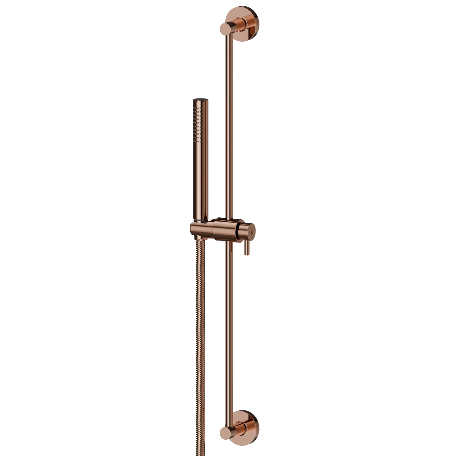 Complete shower set, with brass hand shower, L=150 cm flexible - finish PVD Copper Bronze