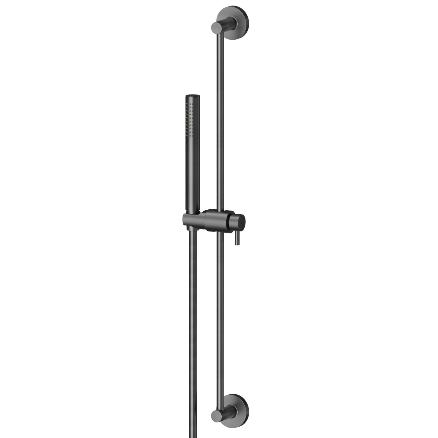Complete shower set, with brass hand shower, L=150 cm flexible - finish PVD Brushed Gun Metal