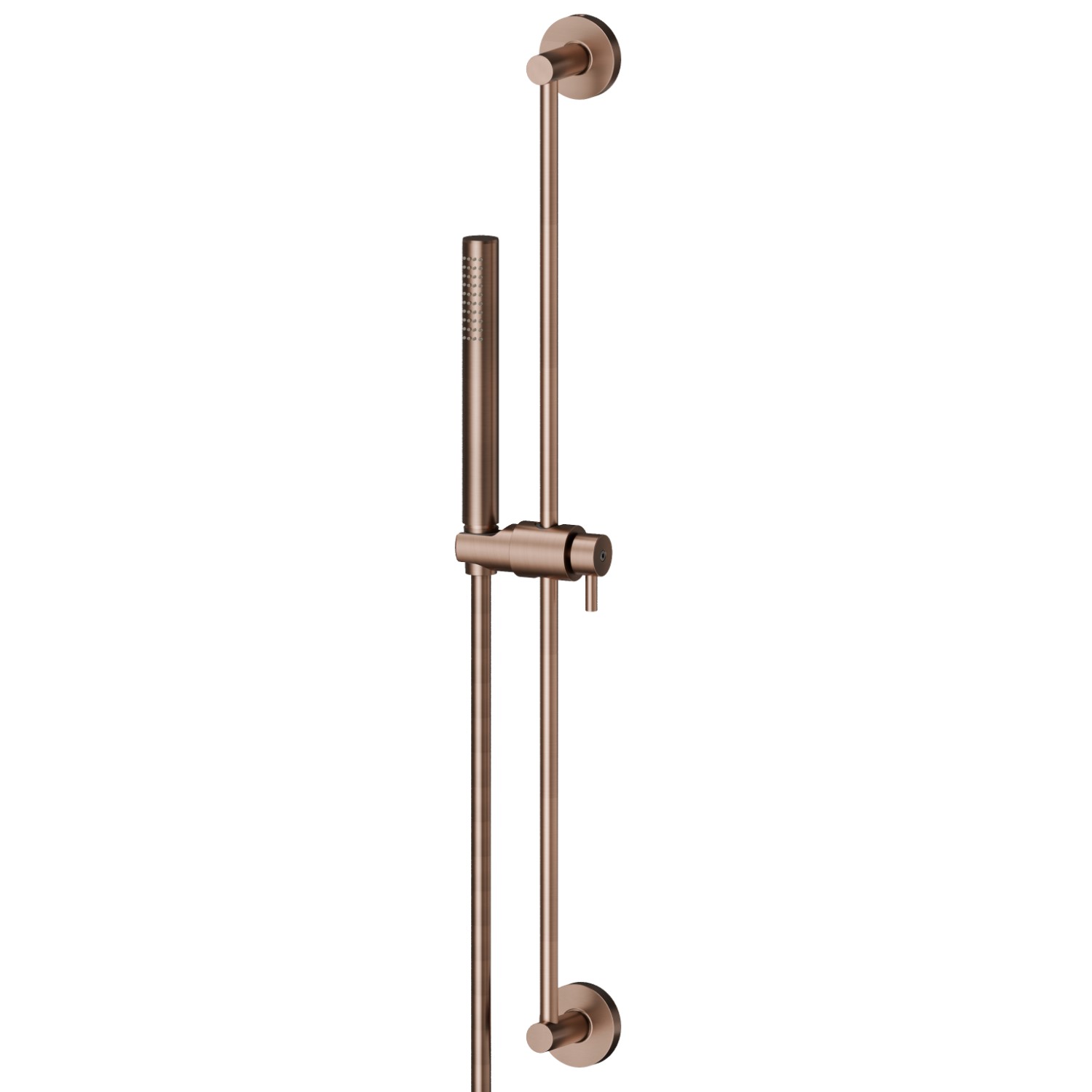 Complete shower set, with brass hand shower, L=150 cm flexible - finish PVD Brushed Copper Bronze