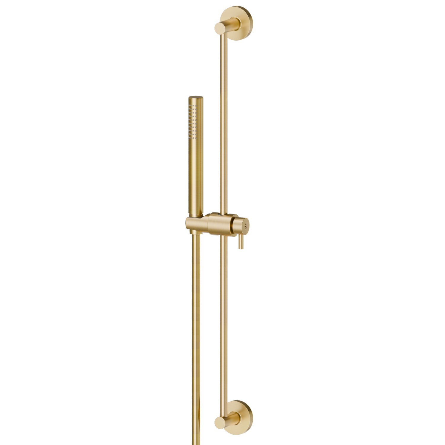 Complete shower set, with brass hand shower, L=150 cm flexible - finish PVD Brushed Gold
