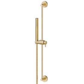 Complete shower set, with brass hand shower, L=150 cm flexible - finish PVD Brushed Gold