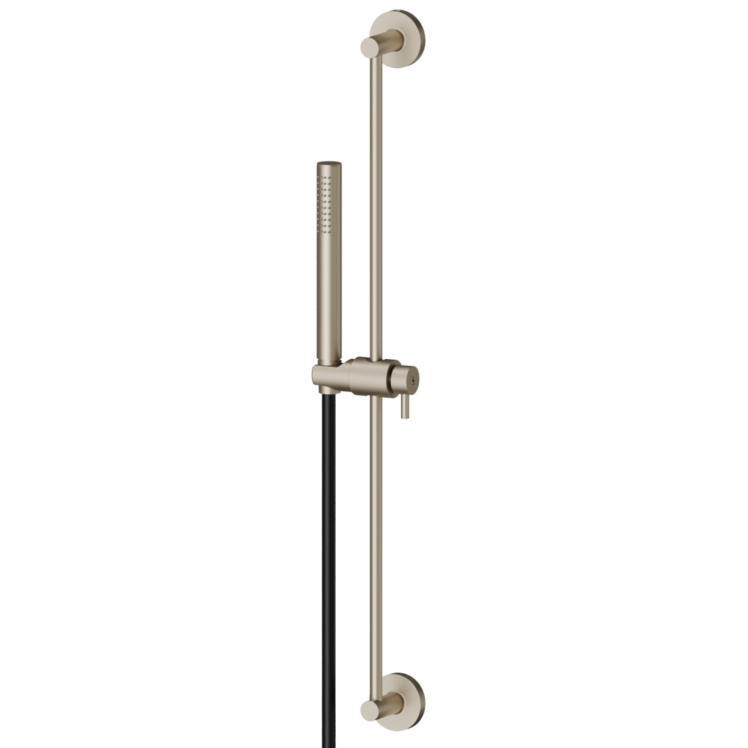 Complete shower set, with brass hand shower, L=150 cm flexible - finish Gold Satin