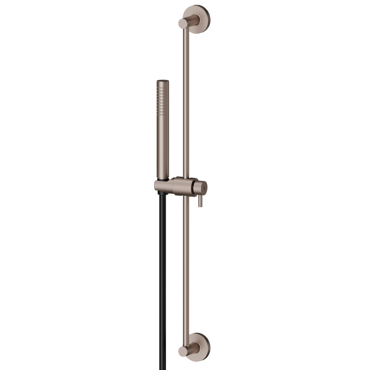 Complete shower set, with brass hand shower, L=150 cm flexible - finish Copper Glossy