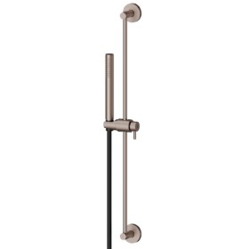 Complete shower set, with brass hand shower, L=150 cm flexible - finish Copper Glossy