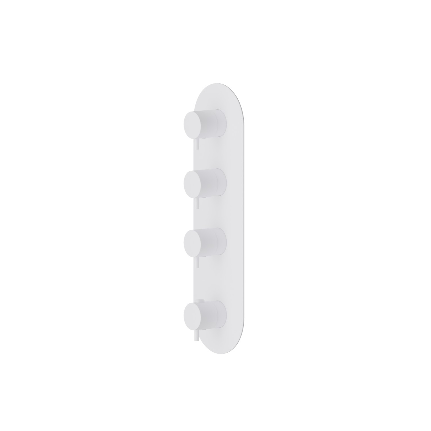 3 ways out concealed thermostatic multifunction selectors. 3/4” connections. External part - finish Matt White