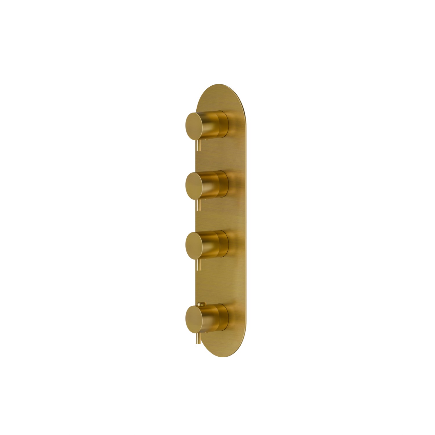 3 ways out concealed thermostatic multifunction selectors. 3/4” connections. External part - finish PVD Brushed Gold