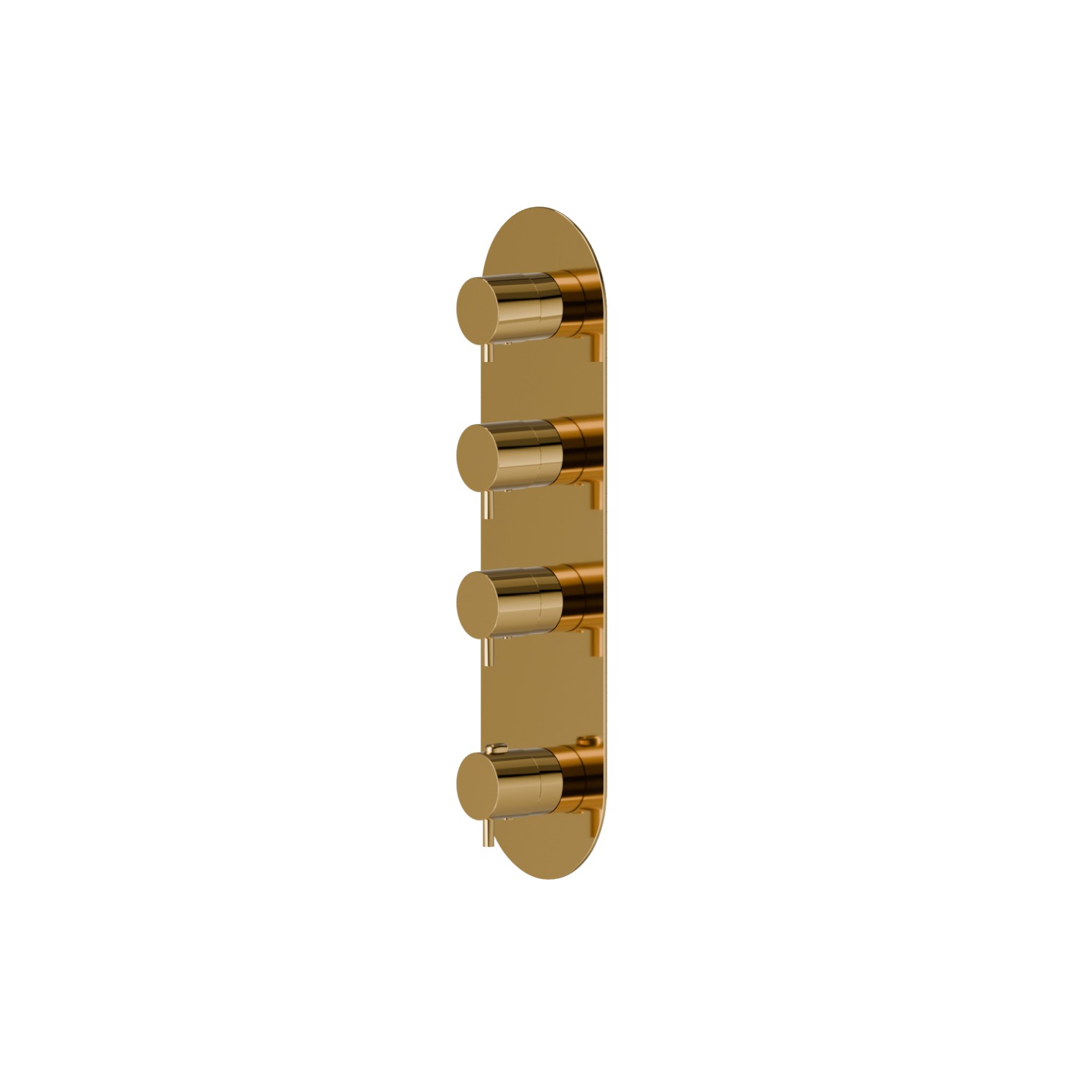 3 ways out concealed thermostatic multifunction selectors. 3/4” connections. External part - finish PVD Glossy Gold