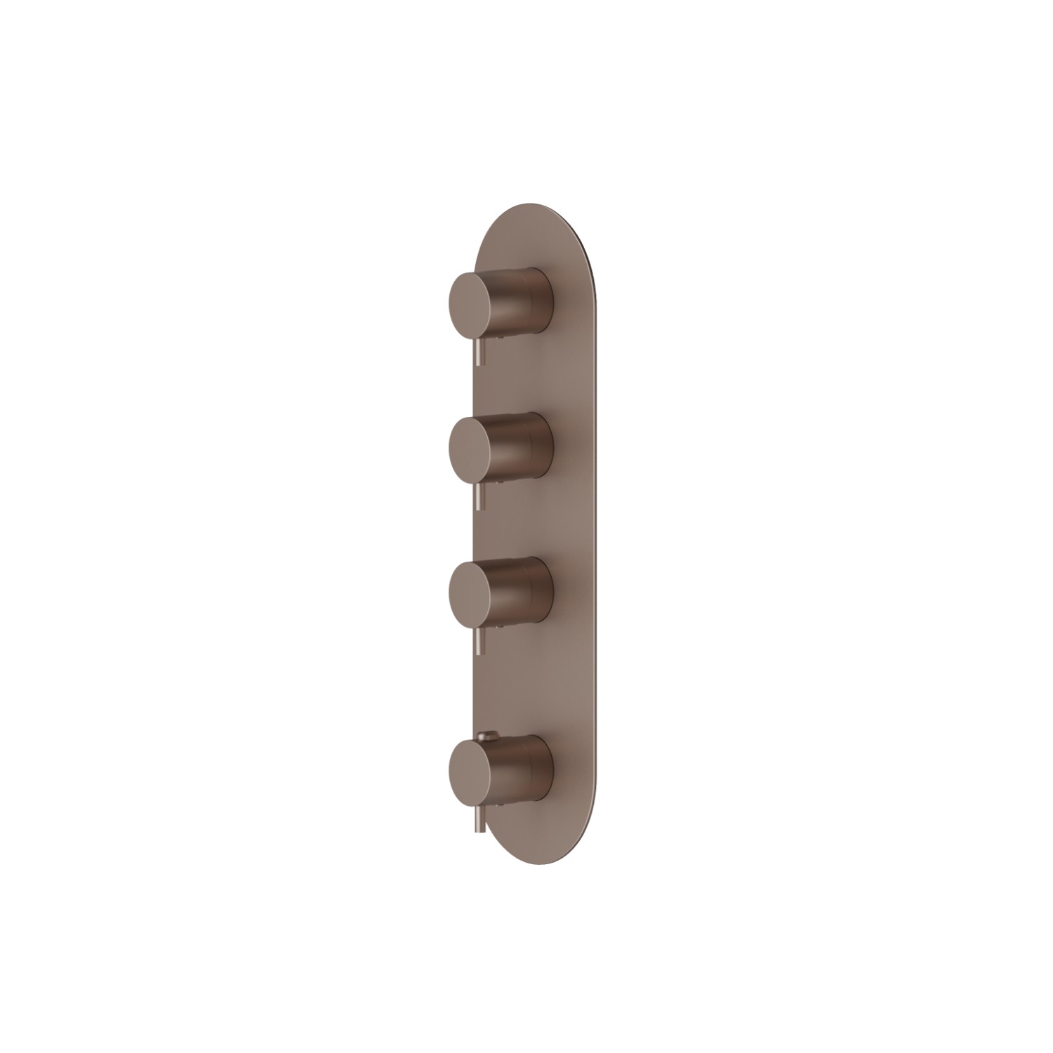 3 ways out concealed thermostatic multifunction selectors. 3/4” connections. External part - finish Copper Glossy
