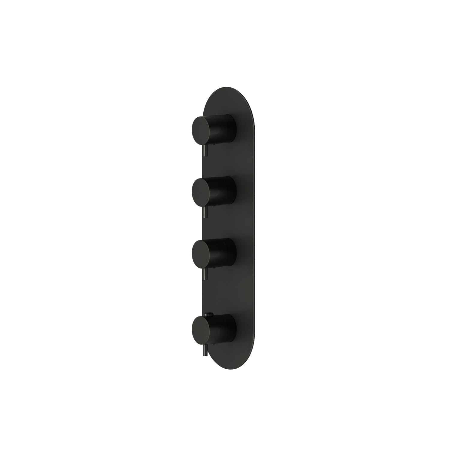 3 ways out concealed thermostatic multifunction selectors. 3/4” connections. External part - finish Carbon Satin