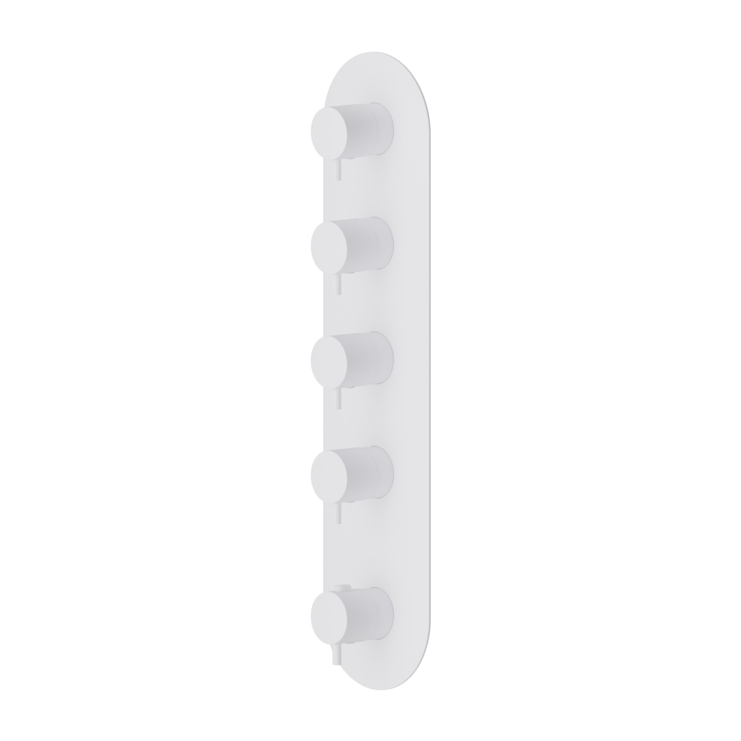 4 ways out concealed thermostatic multifunction selectors. 3/4” connections. External part - finish Matt White