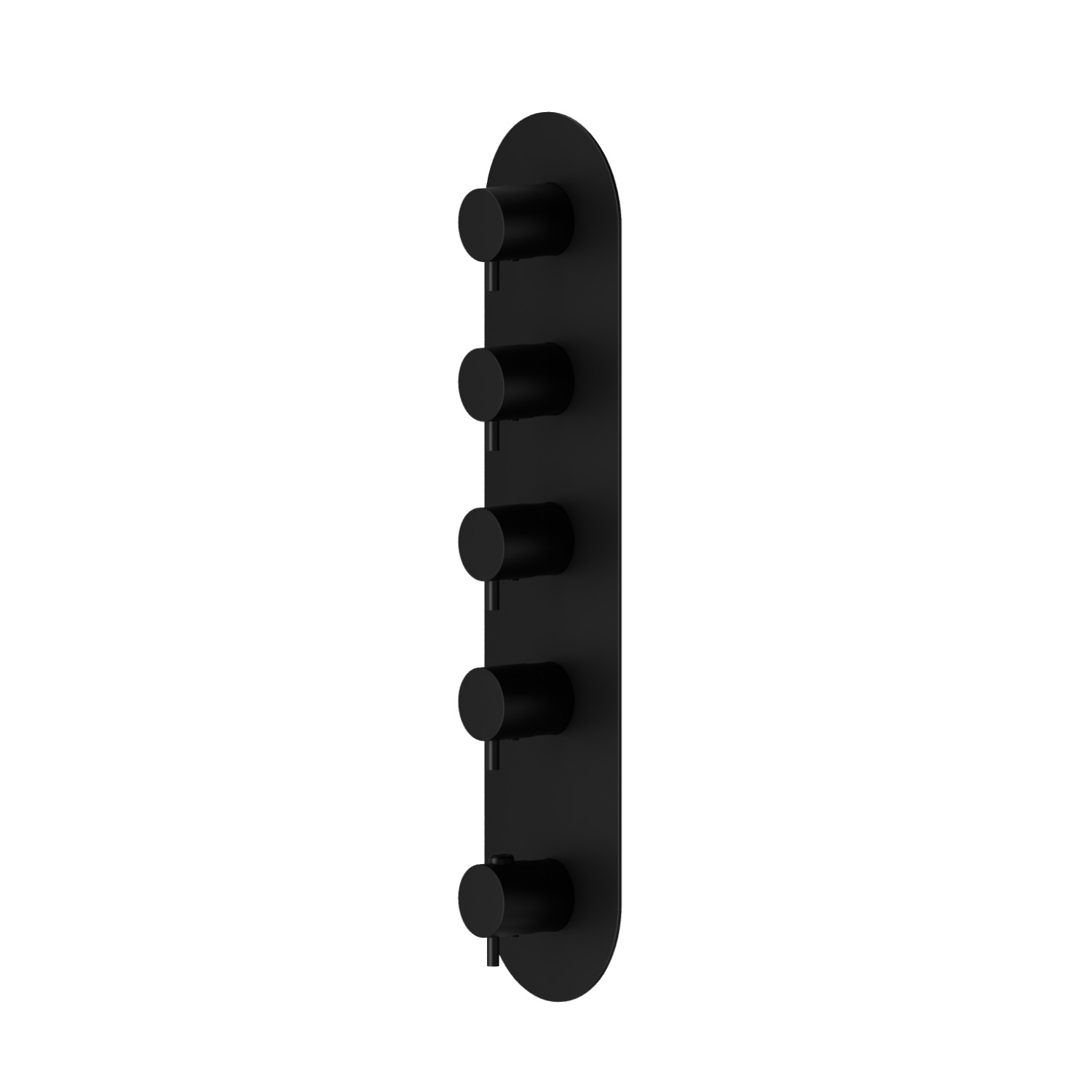 4 ways out concealed thermostatic multifunction selectors. 3/4” connections. External part - finish Matt Black