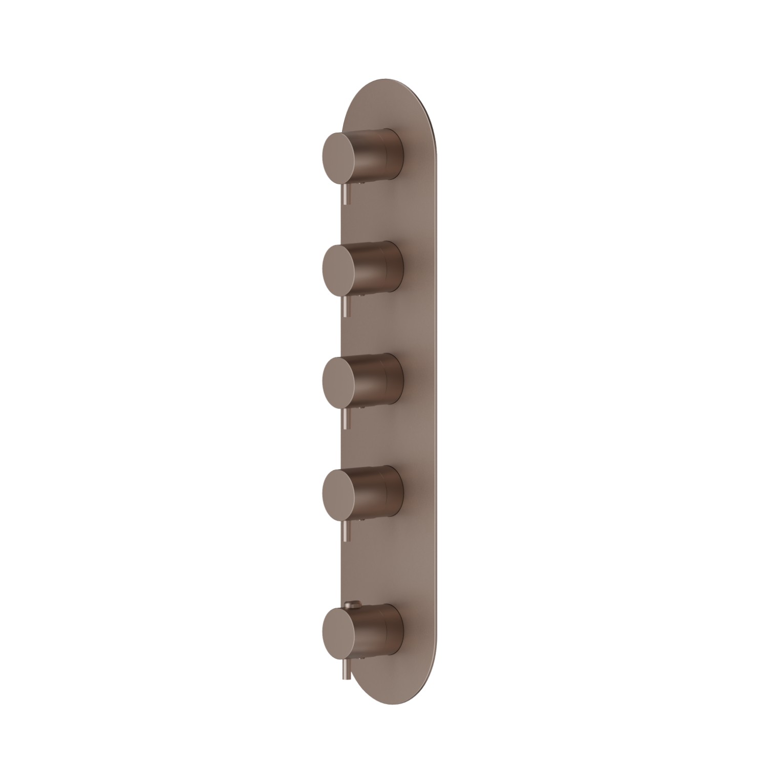 4 ways out concealed thermostatic multifunction selectors. 3/4” connections. External part - finish Copper Glossy