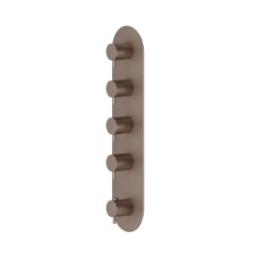 4 ways out concealed thermostatic multifunction selectors. 3/4” connections. External part - finish Copper Glossy
