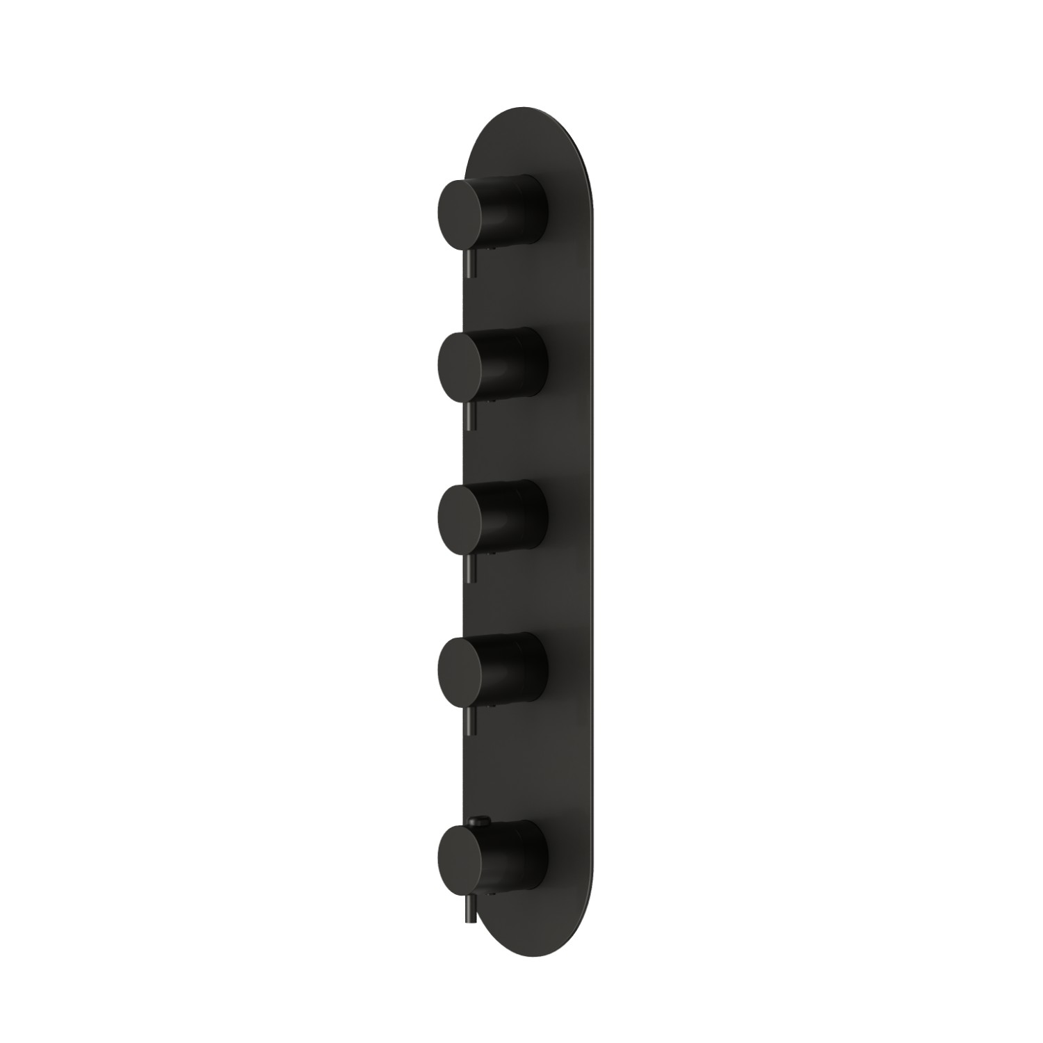 4 ways out concealed thermostatic multifunction selectors. 3/4” connections. External part - finish Carbon Satin