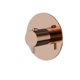 Thermostatic concealed mixer, to combine with a stop valve - finish PVD Copper Bronze