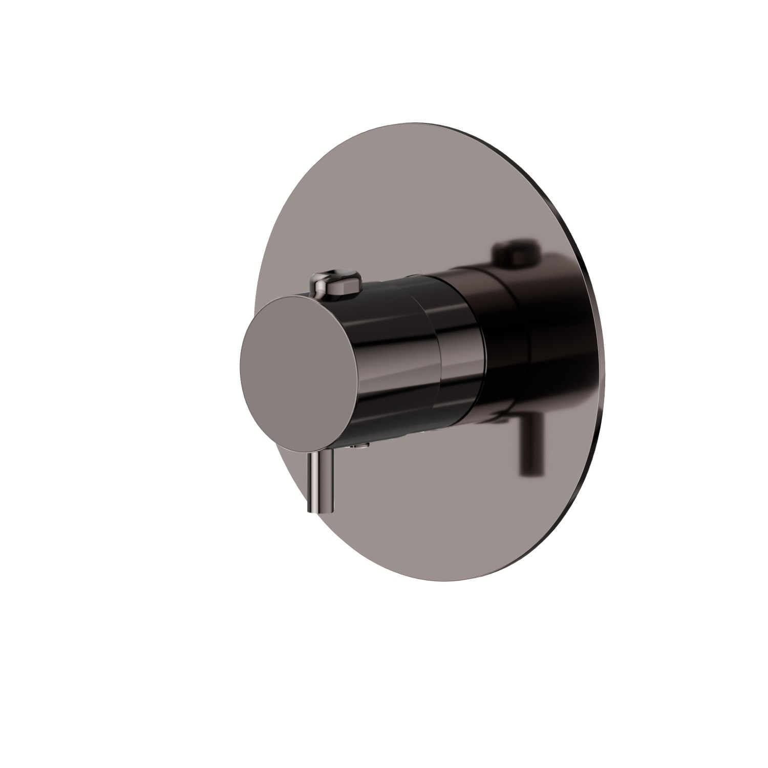 Thermostatic concealed mixer, to combine with a stop valve - finish PVD Gun Metal