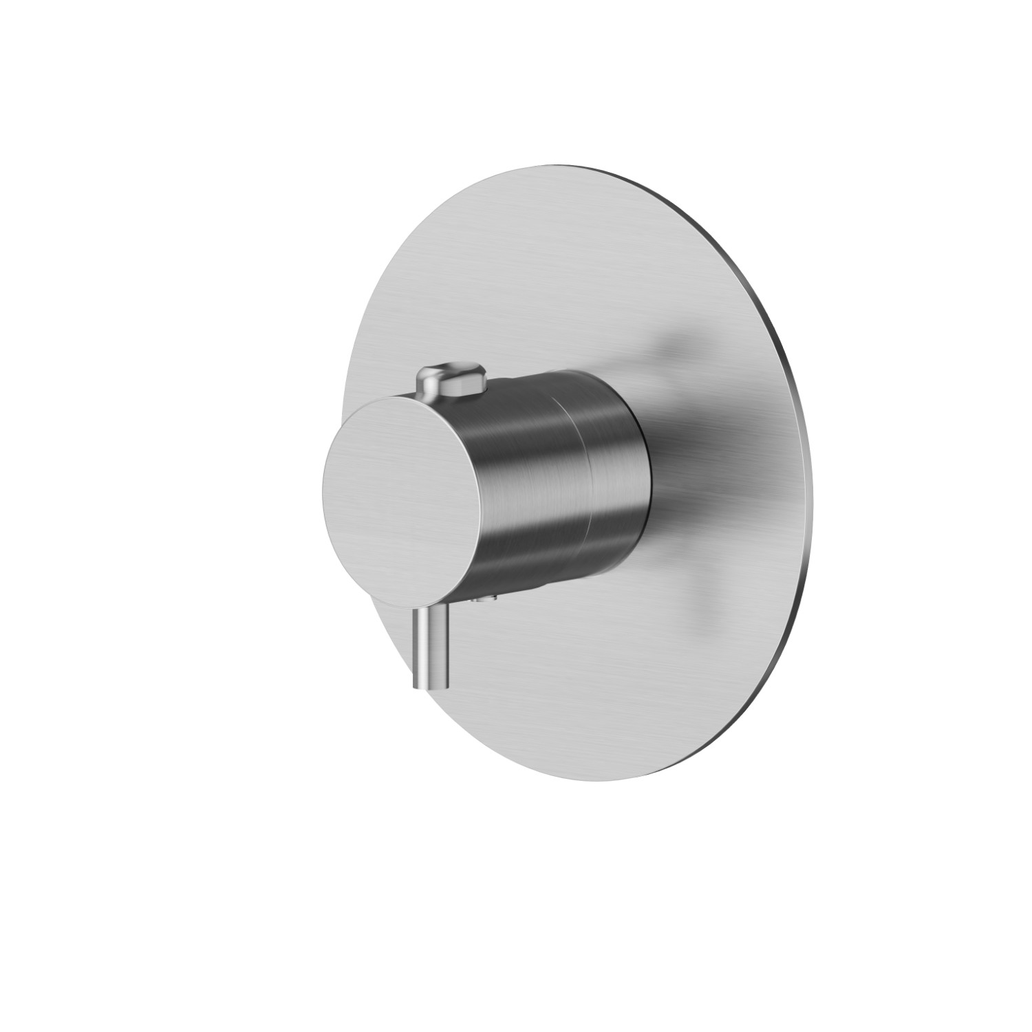 Thermostatic concealed mixer, to combine with a stop valve - finish PVD Brushed steel