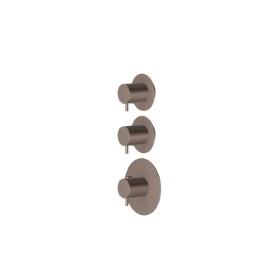 2 ways out concealed thermostatic multifunction selectors. 3/4” connections. External part - finish Copper Glossy
