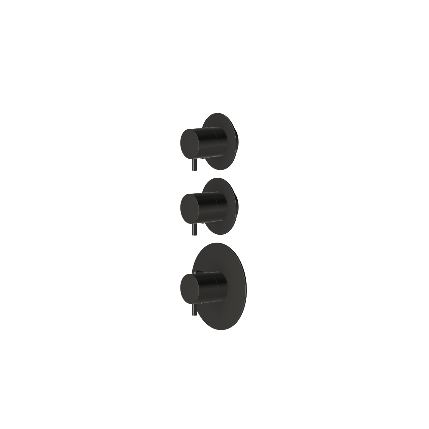 2 ways out concealed thermostatic multifunction selectors. 3/4” connections. External part - finish Carbon Satin