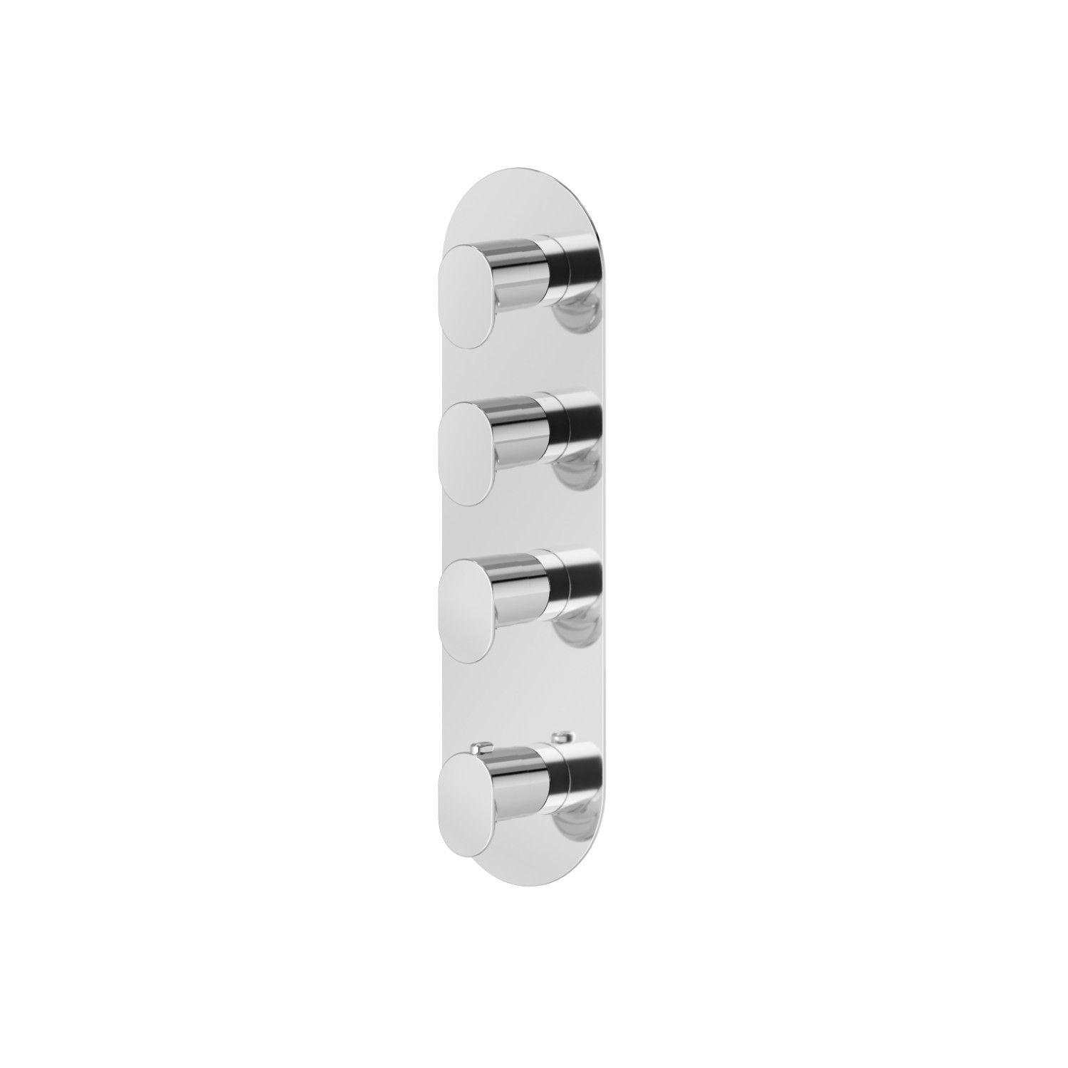 3 ways out concealed thermostatic multifunction selectors. 3/4” connections. External part - finish Chrome