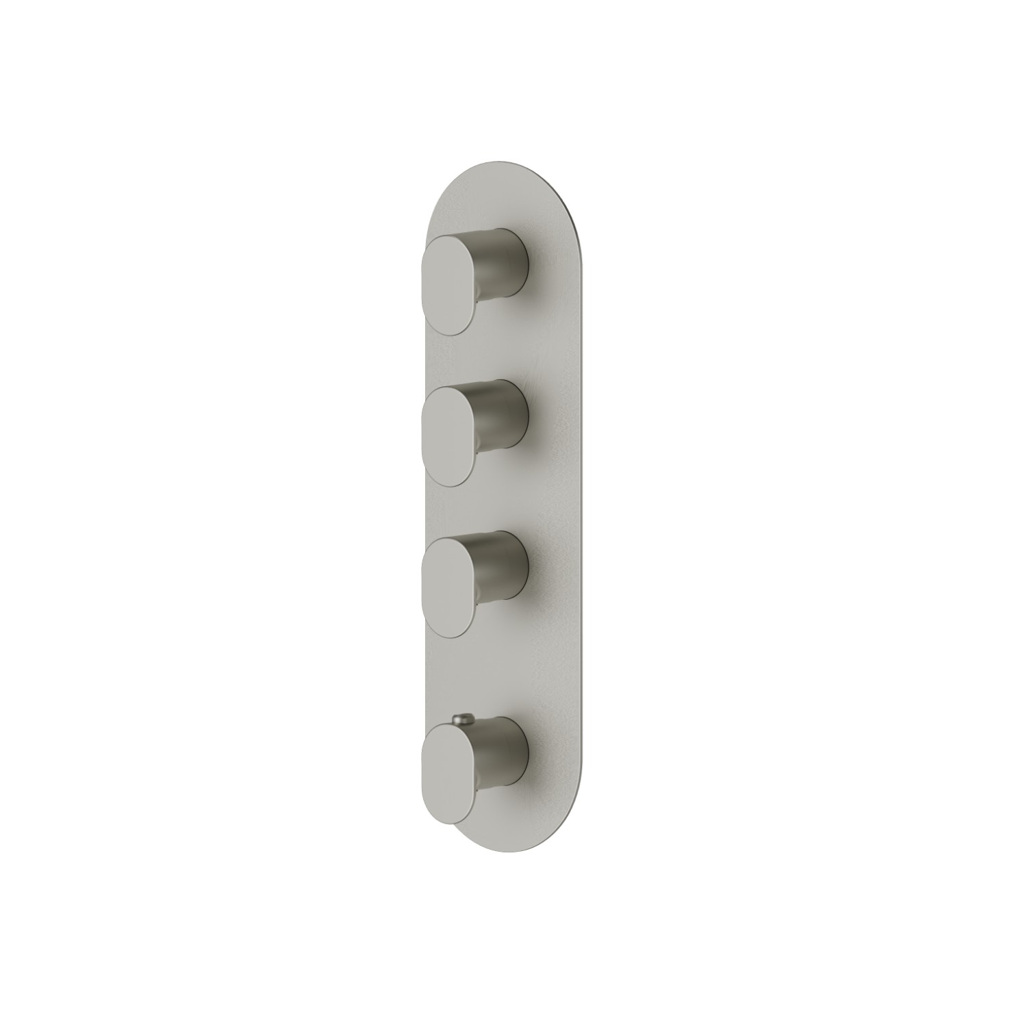 Mitigeurs de douche thermostatiques à encastrer 3 sorties. entrées et sorties de 3/4”. Façade murale - finition Titanium Satin