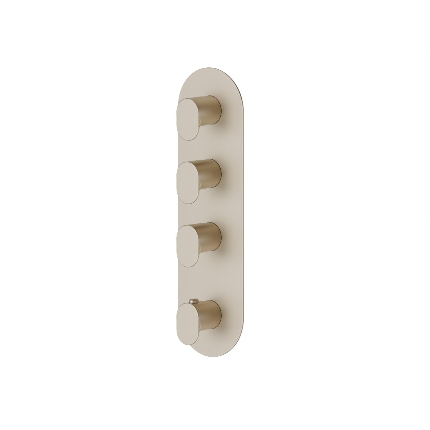 3 ways out concealed thermostatic multifunction selectors. 3/4” connections. External part - finish Gold Satin