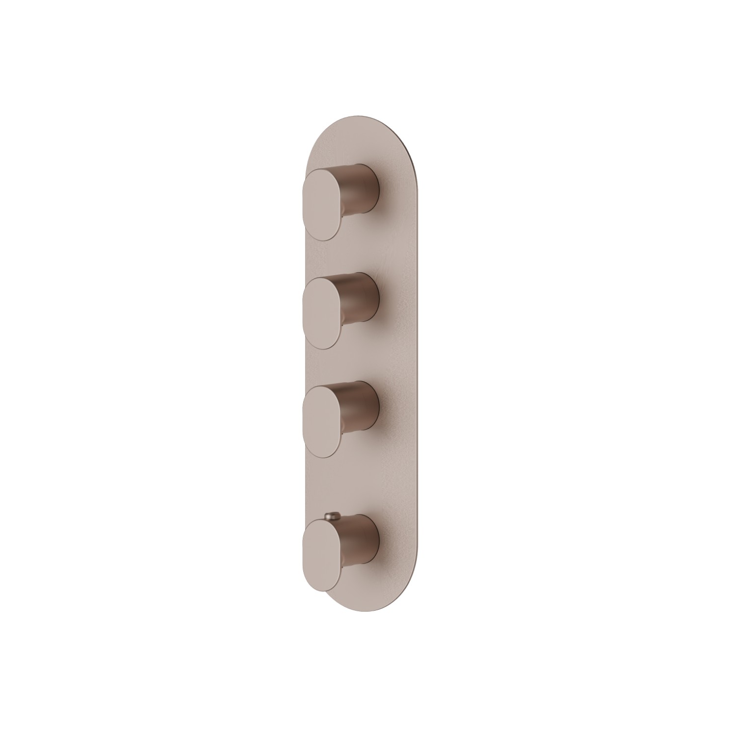 3 ways out concealed thermostatic multifunction selectors. 3/4” connections. External part - finish Copper Glossy
