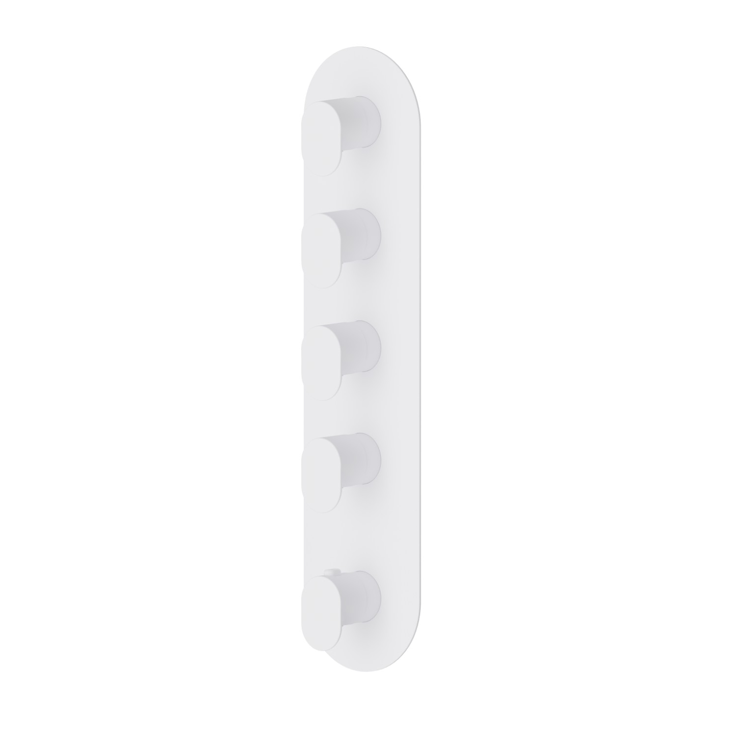 4 ways out concealed thermostatic multifunction selectors. 3/4” connections. External part - finish Matt White