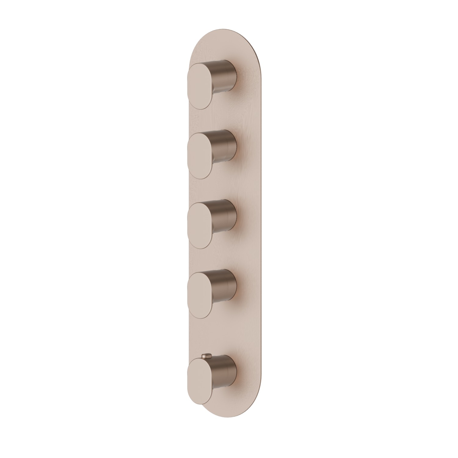 4 ways out concealed thermostatic multifunction selectors. 3/4” connections. External part - finish Copper Satin