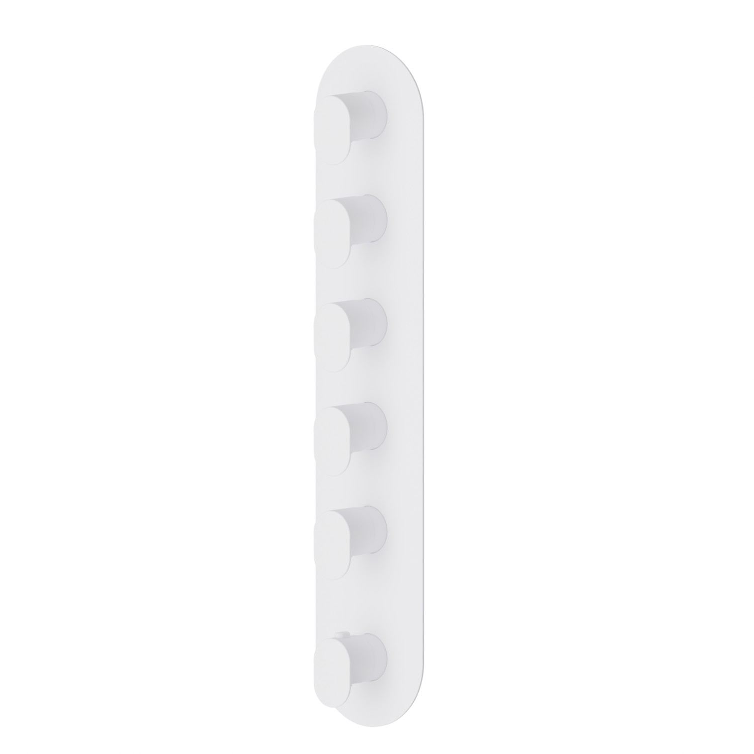 5 ways out concealed thermostatic multifunction selectors. 3/4” connections. External part - finish Matt White