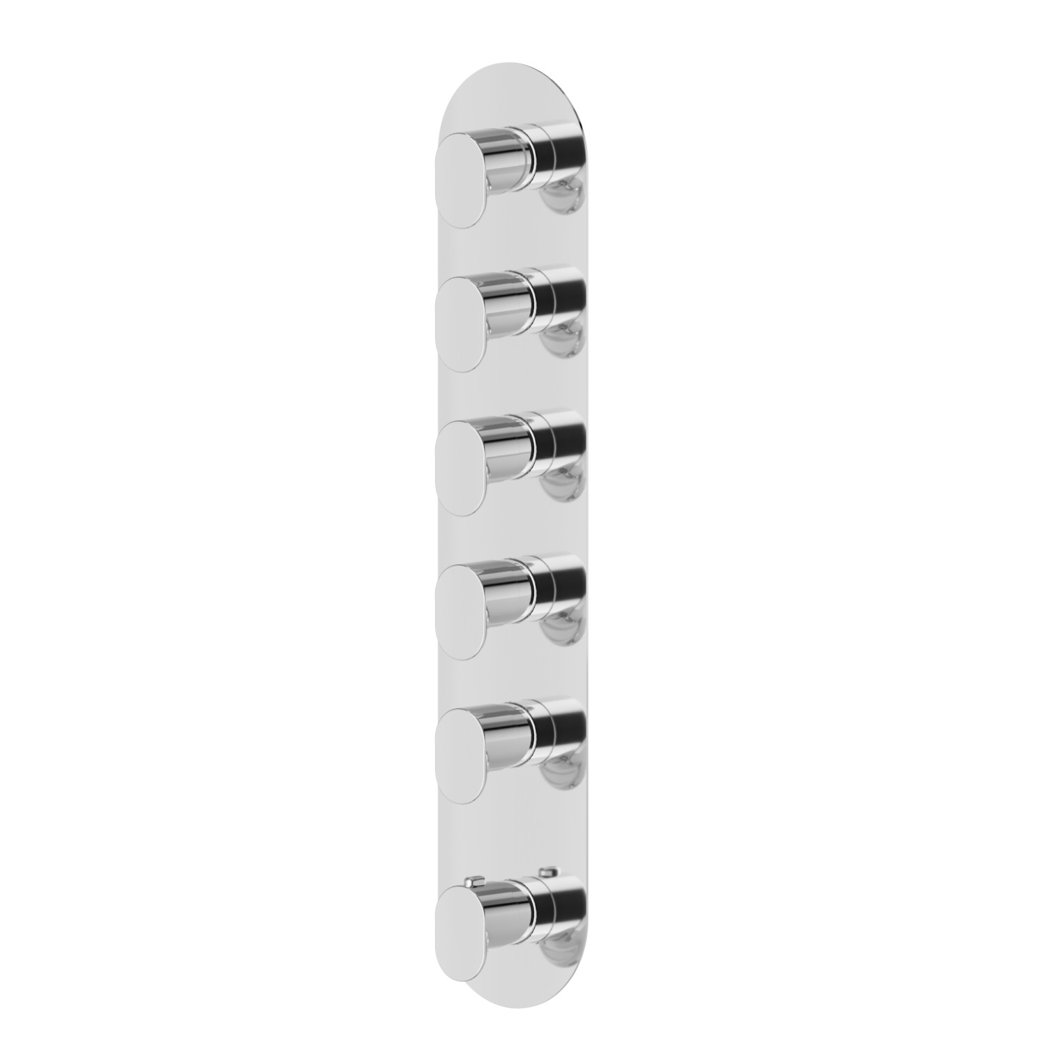 5 ways out concealed thermostatic multifunction selectors. 3/4” connections. External part - finish Chrome