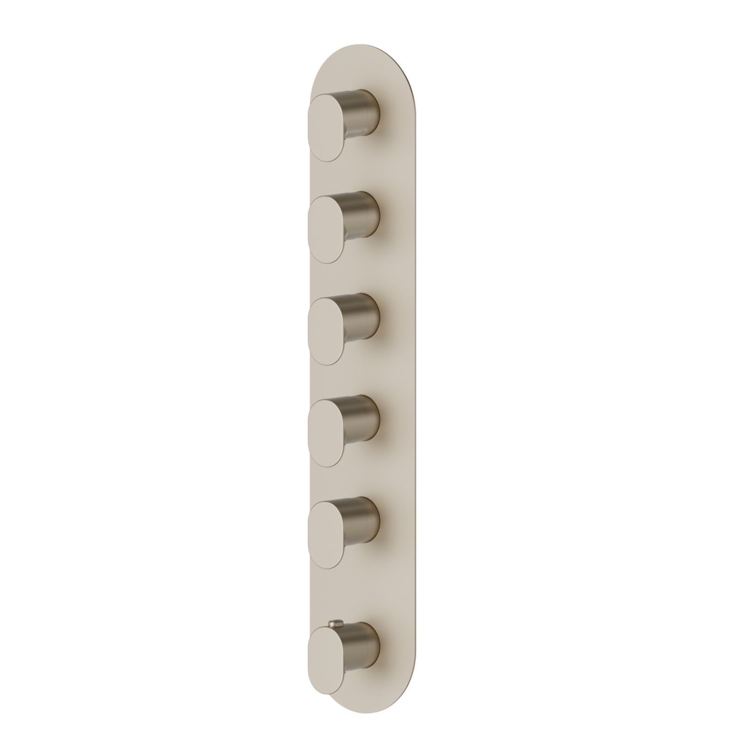 5 ways out concealed thermostatic multifunction selectors. 3/4” connections. External part - finish Gold Satin