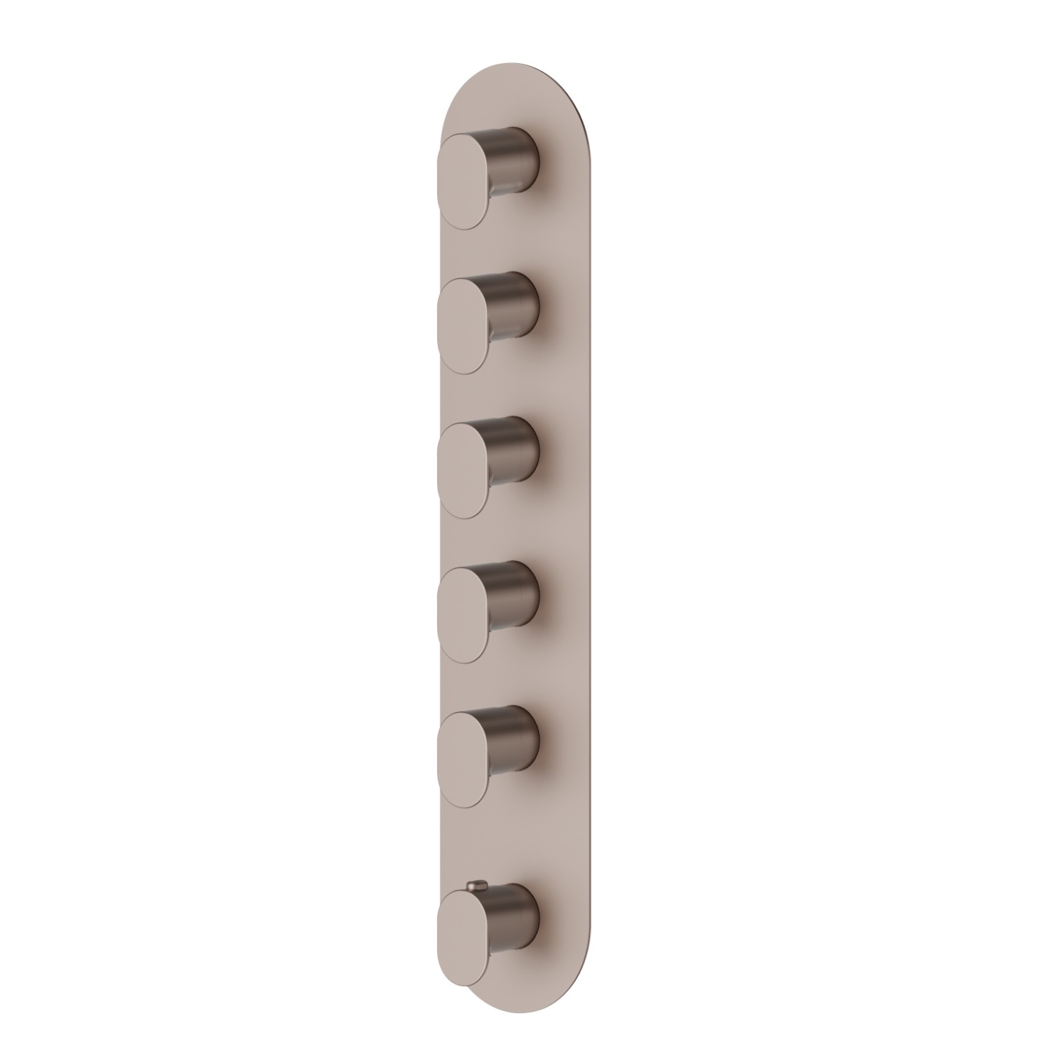 5 ways out concealed thermostatic multifunction selectors. 3/4” connections. External part - finish Copper Glossy