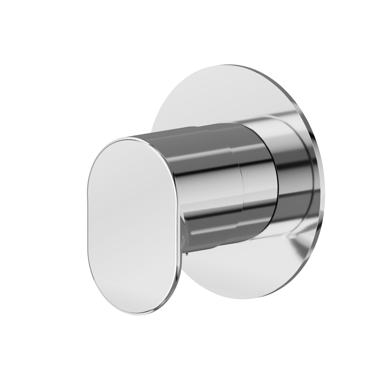 Stop valve. Ø70. External part - finish Chrome