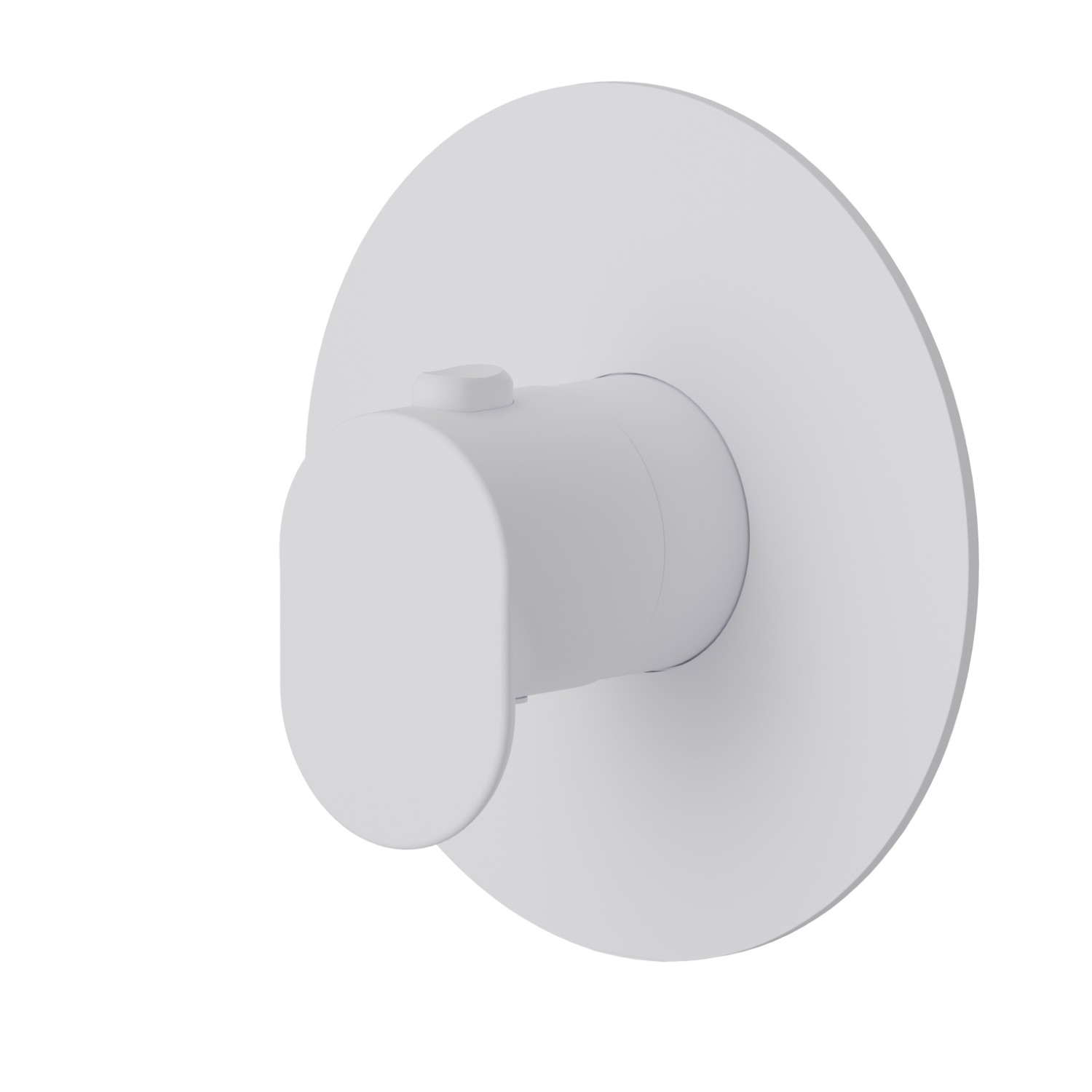 Thermostatic concealed mixer, to combine with a stop valve. External part - finish Matt White