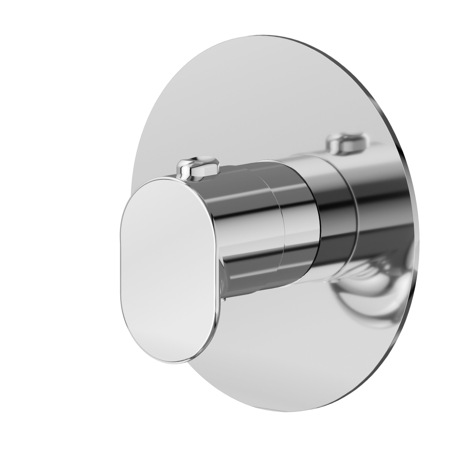 Thermostatic concealed mixer, to combine with a stop valve. External part - finish Chrome