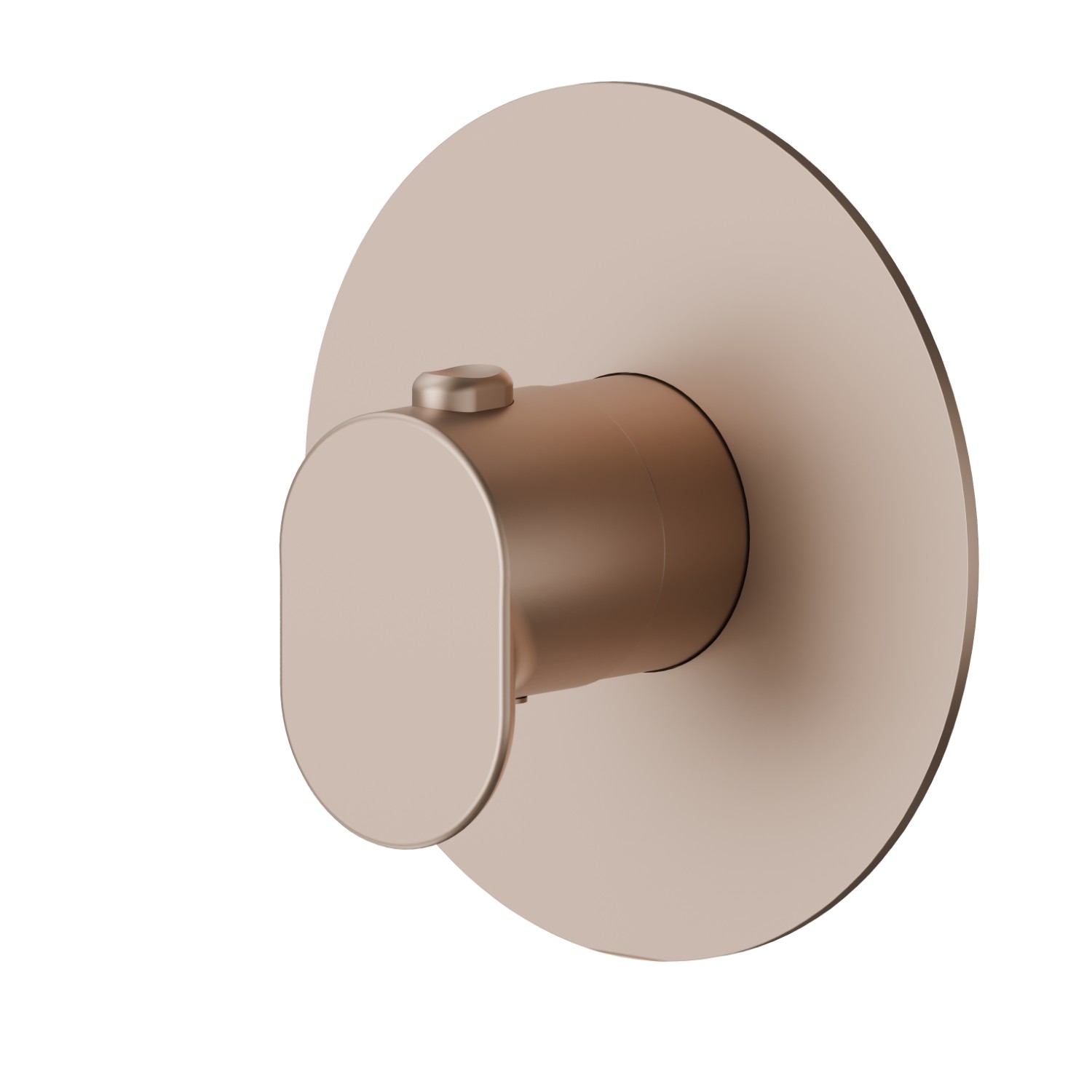 Thermostatischer einbaumischer, kombinierbar mit absperrventil.Außenteil - oberfläche Copper Satin