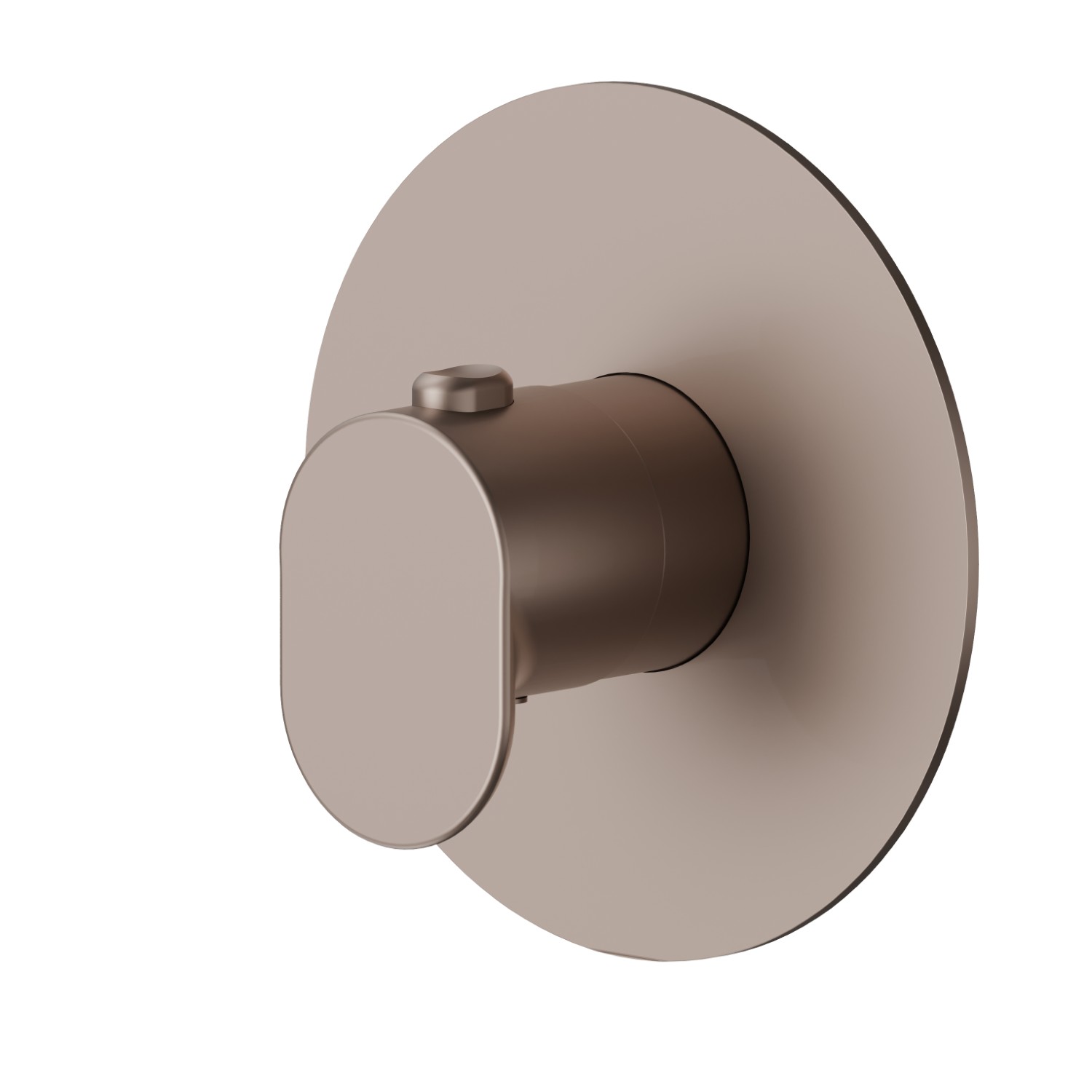 Thermostatic concealed mixer, to combine with a stop valve. External part - finish Copper Glossy