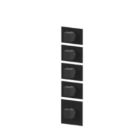 4 ways out concealed thermostatic multifunction selectors. 3/4” connections. External part - finish Matt Black
