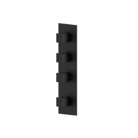 3 ways out concealed thermostatic multifunction selectors. 3/4” connections. External part - finish Matt Black