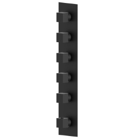 5 ways out concealed thermostatic multifunction selectors. 3/4” connections.External part - finish Matt Black