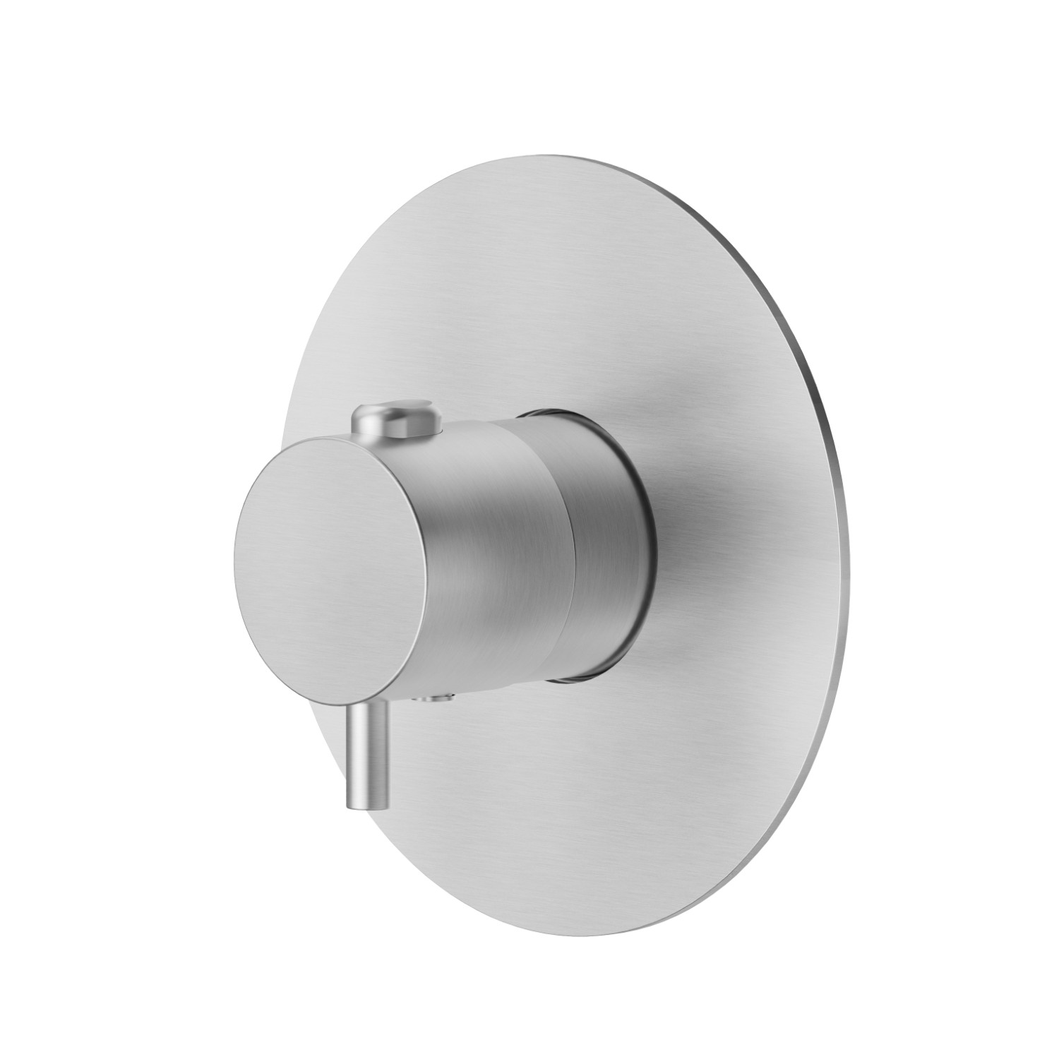 Thermostatic concealed mixer, to combine with a stop valve - finish Stainless Steel