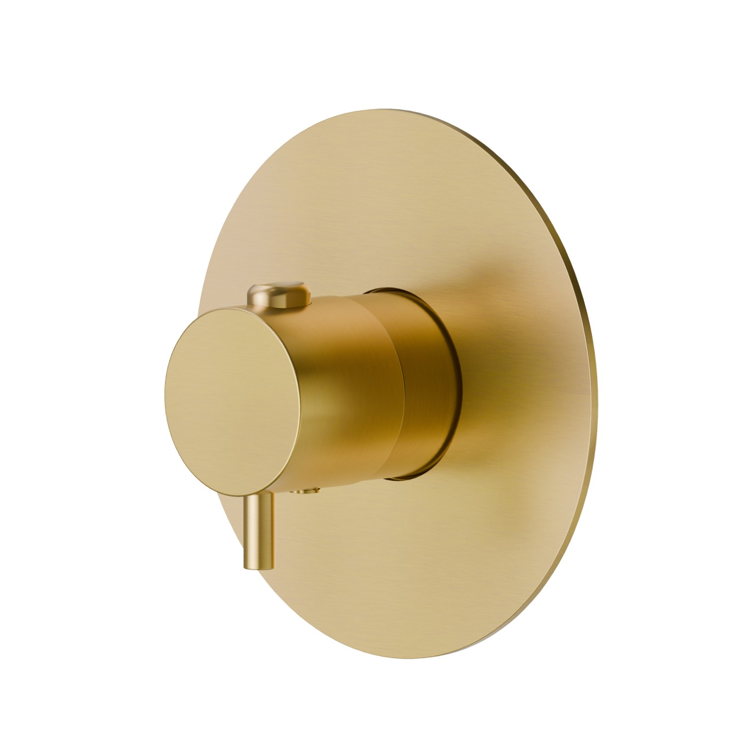 Mitigeur thermostatique une sortie avec robinet d’arrêt - finition PVD Brushed Gold