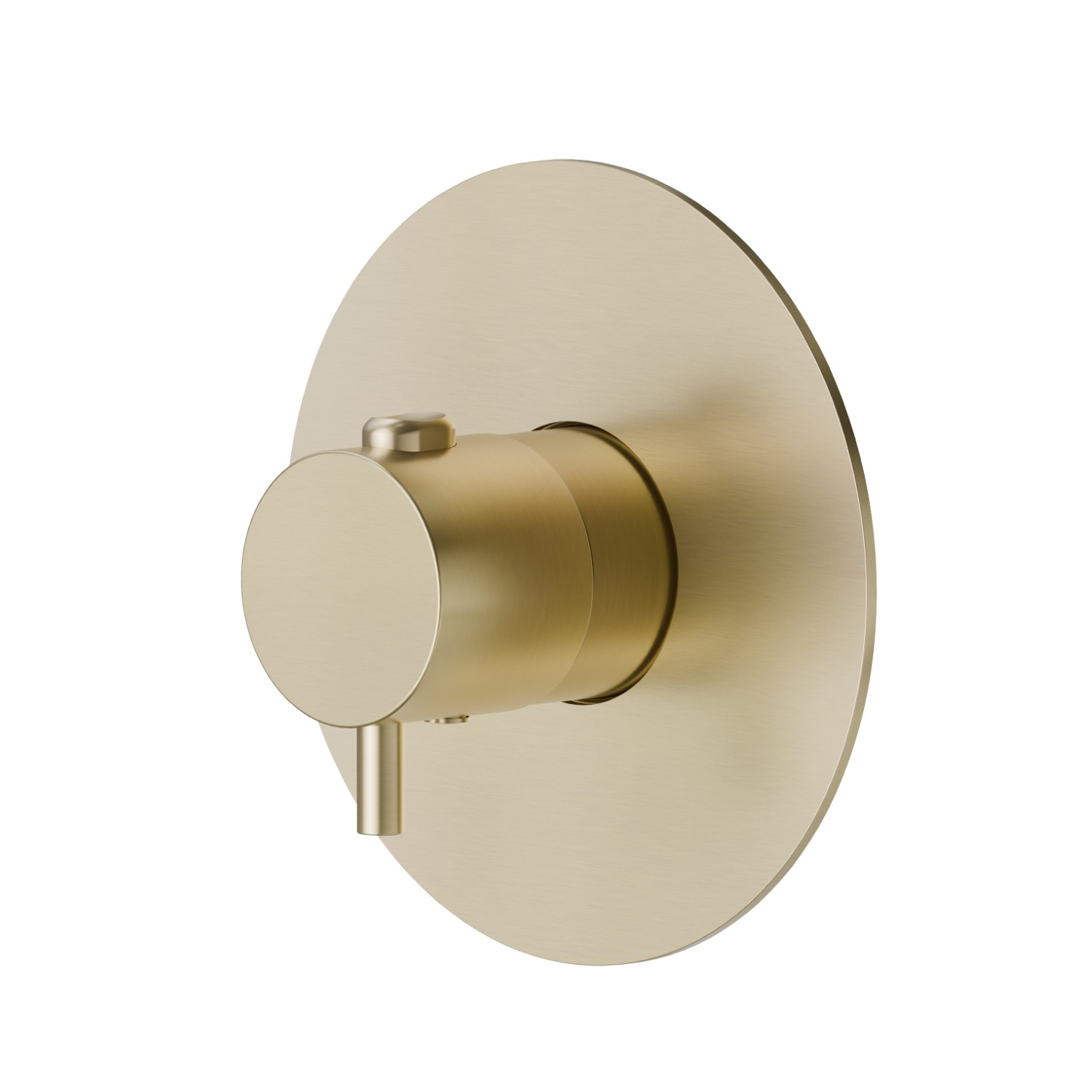 Mitigeur thermostatique une sortie avec robinet d’arrêt - finition PVD Brushed Pale Gold