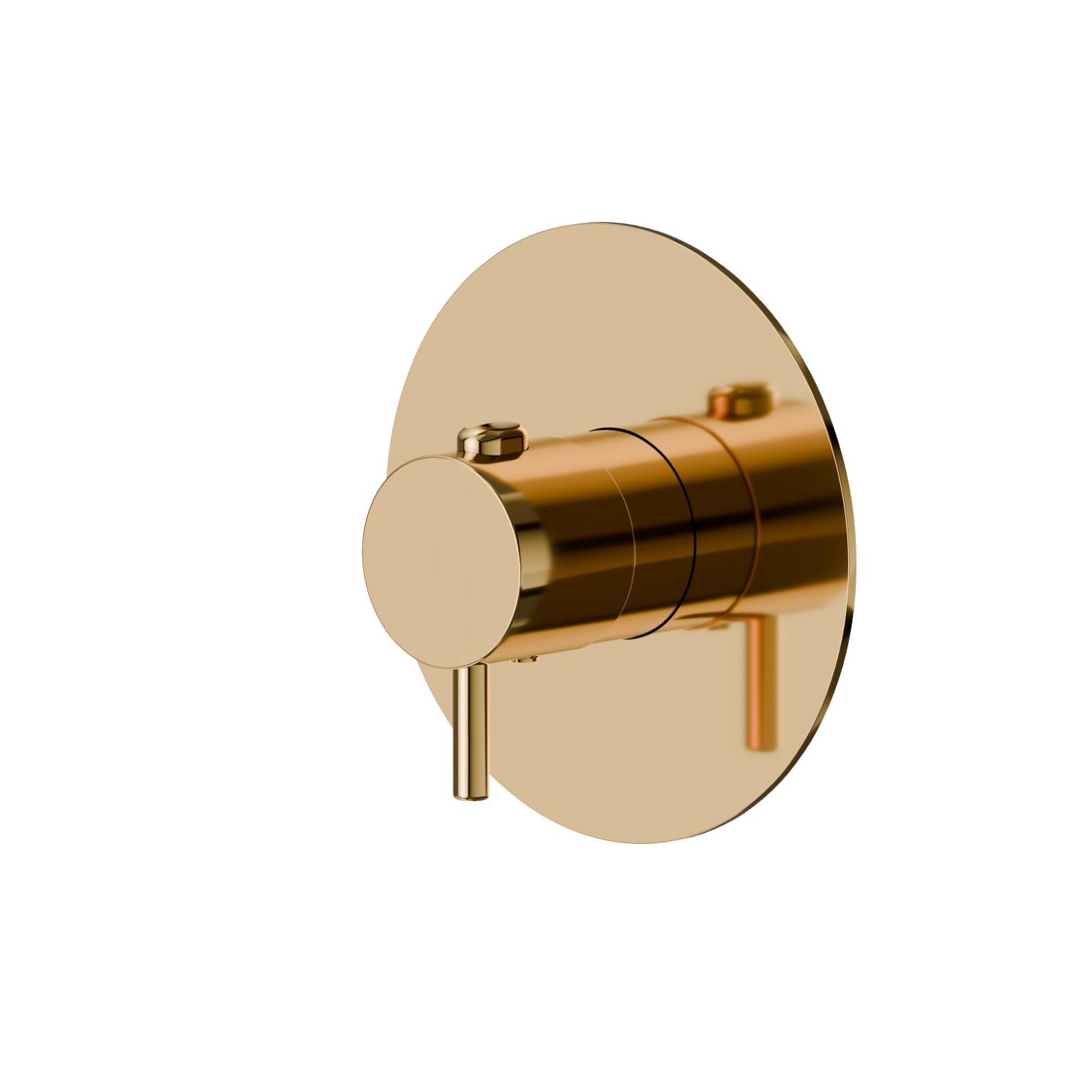 Thermostatic concealed mixer, to combine with a stop valve. External part - finish PVD Glossy Gold