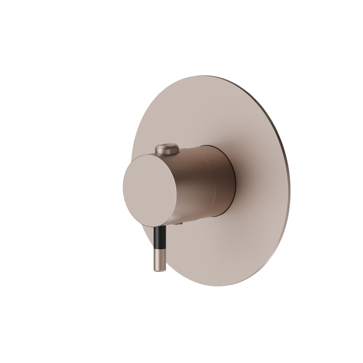 Thermostatic concealed mixer, to combine with a stop valve. External part - finish Copper Glossy