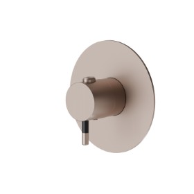 Thermostatic concealed mixer, to combine with a stop valve. External part - finish Copper Glossy