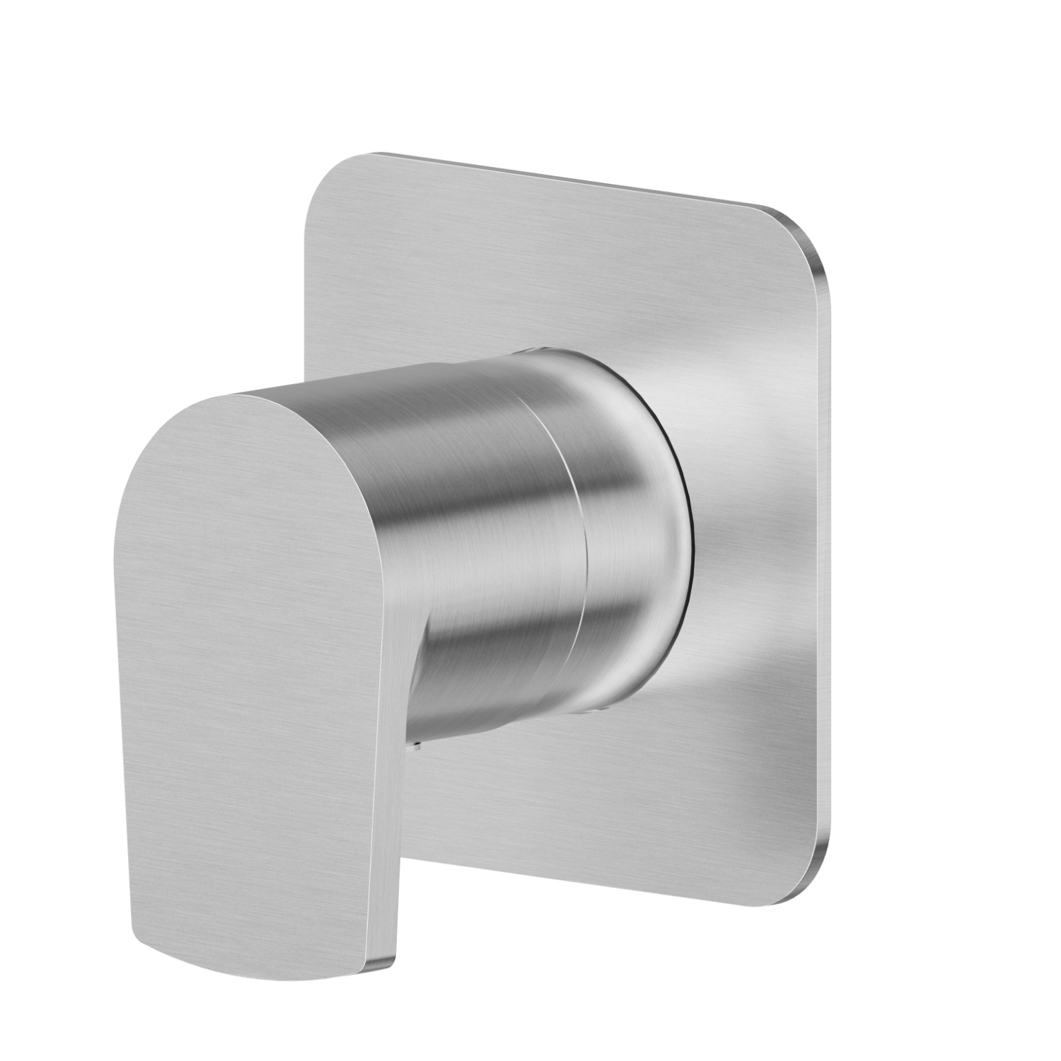 Stop valve. Ø75. External part - finish PVD Brushed steel