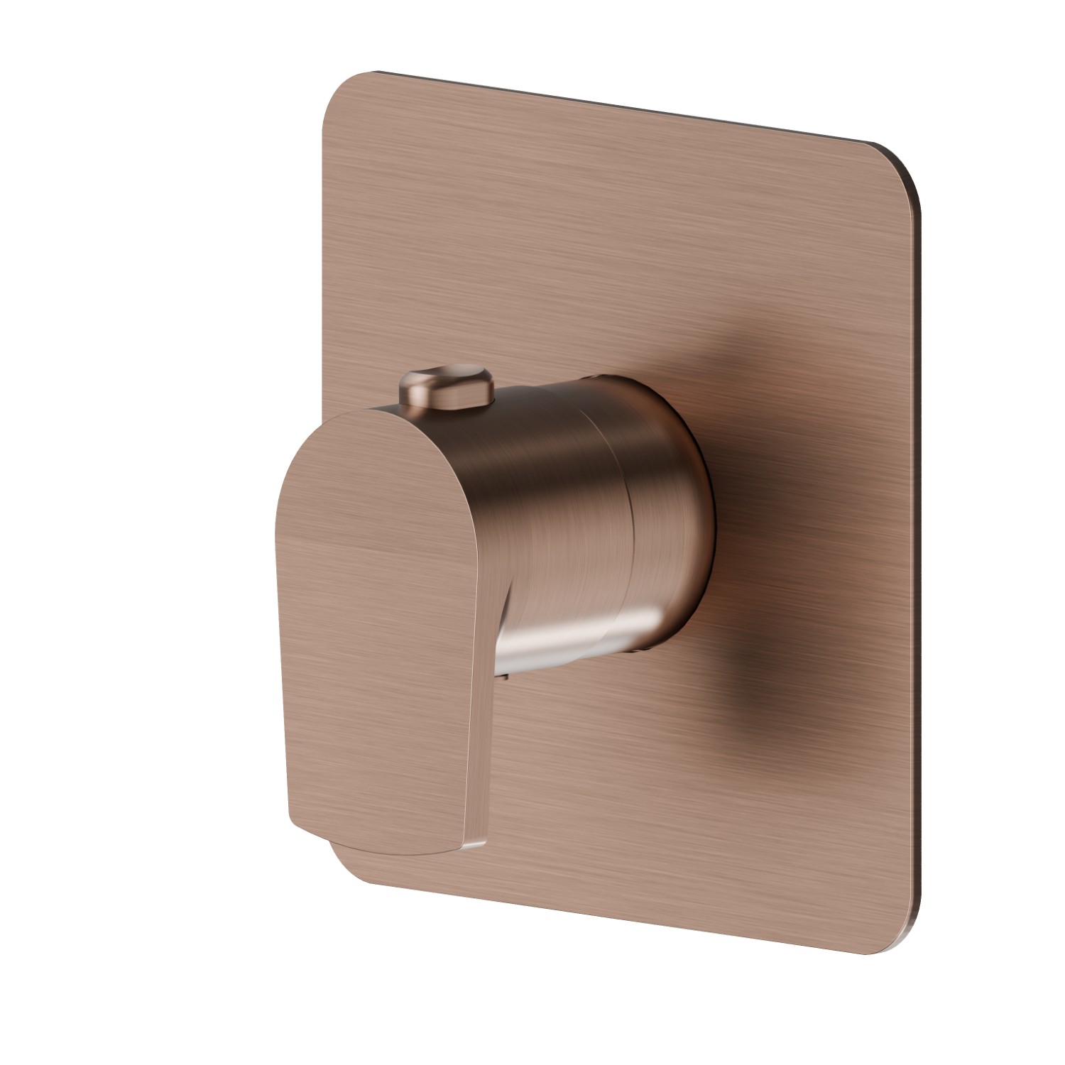 Mitigeur thermostatique une sortie avec robinet d’arrêt - finition PVD Brushed Copper Bronze